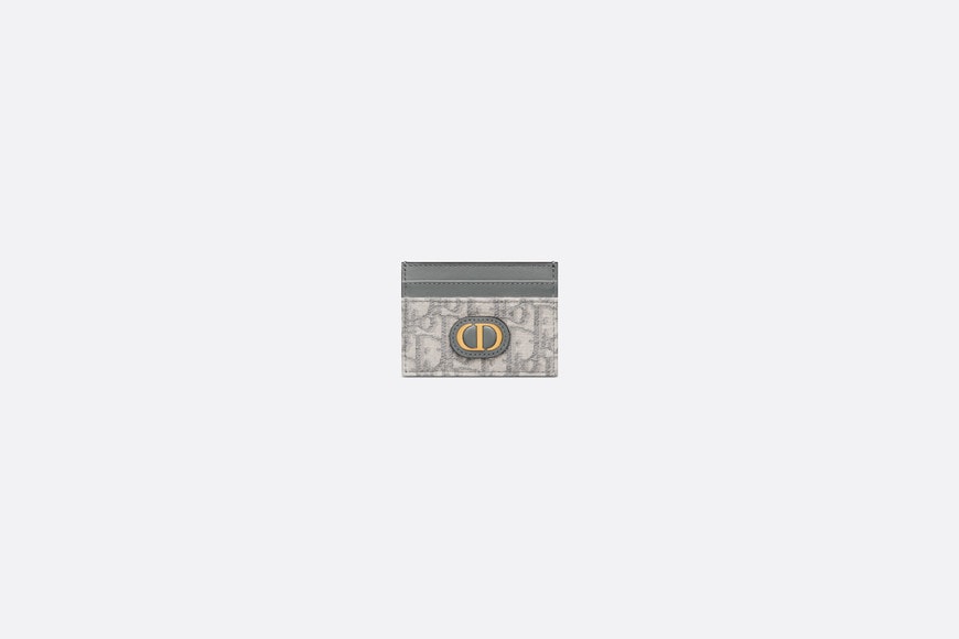 30 Montaigne Five-Slot Card Holder • Gray Dior Oblique Jacquard