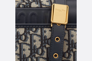 Small 30 Montaigne Bag • Blue Dior Oblique Jacquard