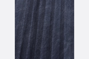 Pleated Mid-Length Skirt • Gradient Blue Cotton Denim