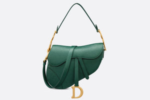 Saddle Bag with Strap • Pine Green Grained Calfskin