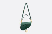 Load image into Gallery viewer, Saddle Bag with Strap • Pine Green Grained Calfskin
