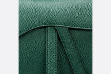 Load image into Gallery viewer, Saddle Bag with Strap • Pine Green Grained Calfskin

