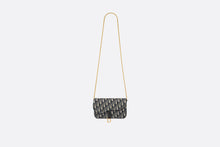 Load image into Gallery viewer, Saddle Pouch with Chain • Blue Dior Oblique Jacquard
