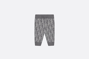 Baby Track Pants • Deep Gray and Gray Dior Oblique Wool and Cashmere-Blend Knit Jacquard