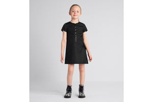 Kid's A-Line Dress • Black Water-Repellent Technical Fabric