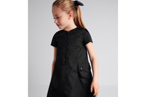Kid's A-Line Dress • Black Water-Repellent Technical Fabric