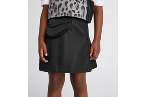 Kid's A-Line Skirt • Black Water-Repellent Technical Fabric