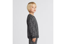 Load image into Gallery viewer, Kid&#39;s Sweater • Deep Gray and Gray Dior Oblique Wool and Cashmere-Blend Knit Jacquard
