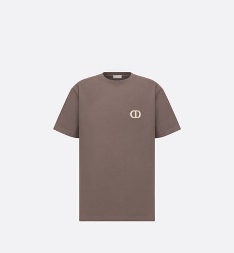 CD Icon Relaxed-Fit T-Shirt • Brown Cotton Jersey
