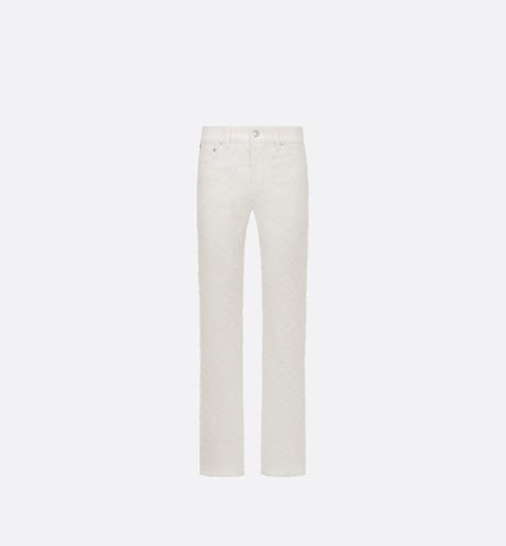 CD Diamond Regular Jeans • White Cotton Denim