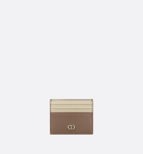 Card Holder • Khaki Grained Calfskin with CD Icon Signature