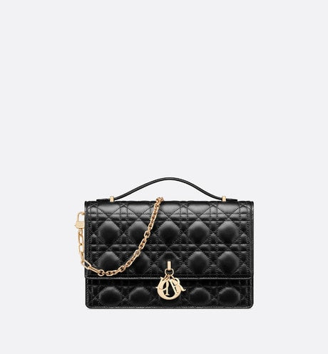 Miss Dior Top Handle Bag • Black Cannage Lambskin