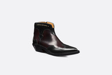 Load image into Gallery viewer, Dior West Heeled Ankle Boot • Black and Amaranth Calfskin
