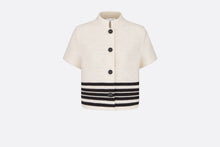 Load image into Gallery viewer, Short-Sleeved Dior Marinière Jacket • White and Black Cotton and Silk Knit
