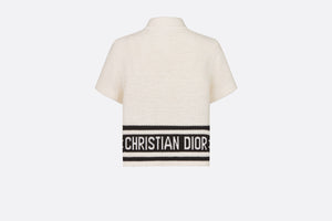 Short-Sleeved Dior Marinière Jacket • White and Black Cotton and Silk Knit