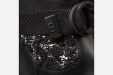 Load image into Gallery viewer, D-Major Boot • Black Calfskin with Black and White Cannage Tweed
