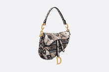 Load image into Gallery viewer, Saddle Bag • Beige Multicolor Butterfly Bandana Embroidery
