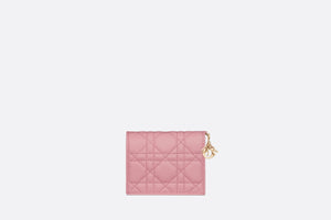 Lady Dior Mini Wallet • Melocoton Pink Cannage Lambskin