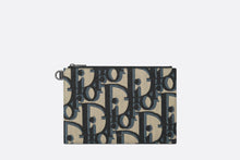 Load image into Gallery viewer, A5 Pouch • Beige and Black Maxi Dior Oblique Jacquard
