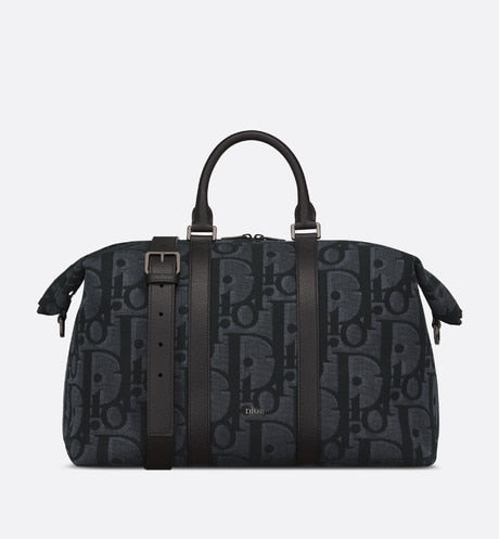 Weekender 40 Bag • Black Maxi Dior Oblique Jacquard