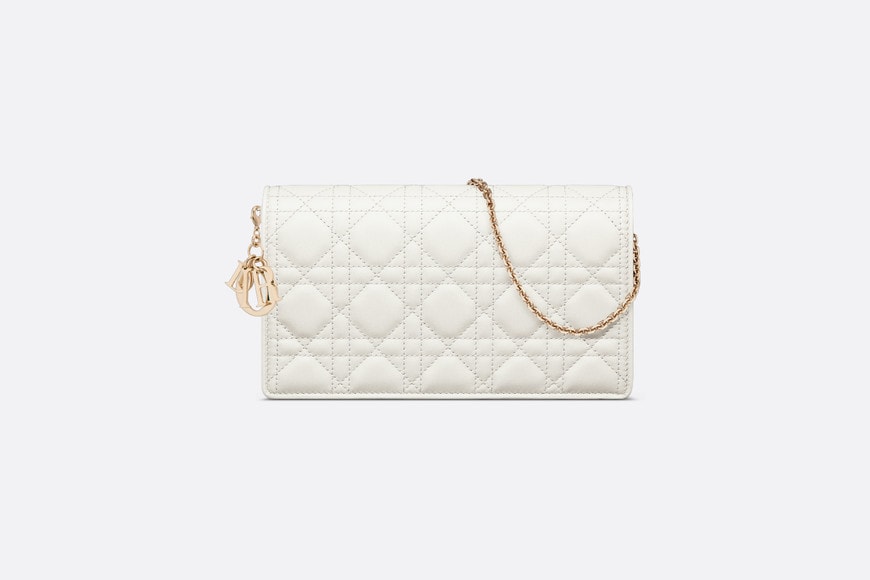 Lady Dior Pouch • Latte Cannage Lambskin