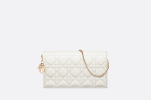 Lady Dior Pouch • Latte Cannage Lambskin