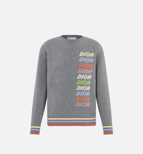 Sweater • Gray Wool and Cashmere Intarsia