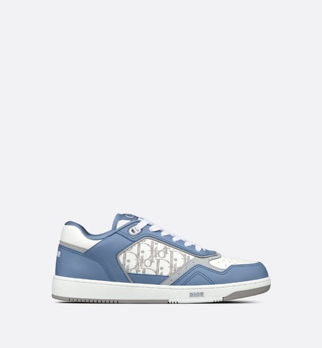 B27 Low-Top Sneaker • Blue and White Smooth Calfskin with White Dior Oblique Galaxy Leather