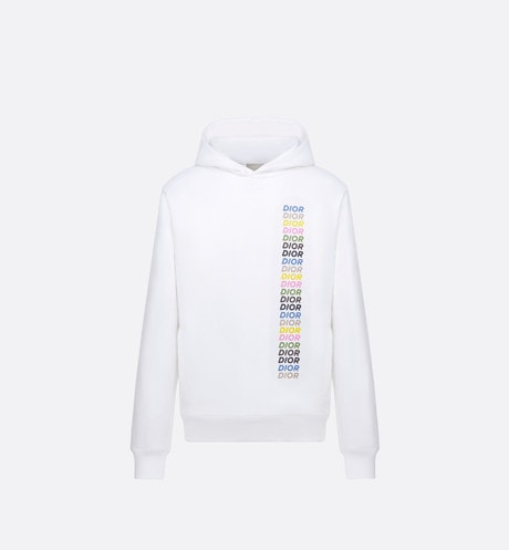Relaxed-Fit Hooded Sweatshirt • White Cotton Fleece