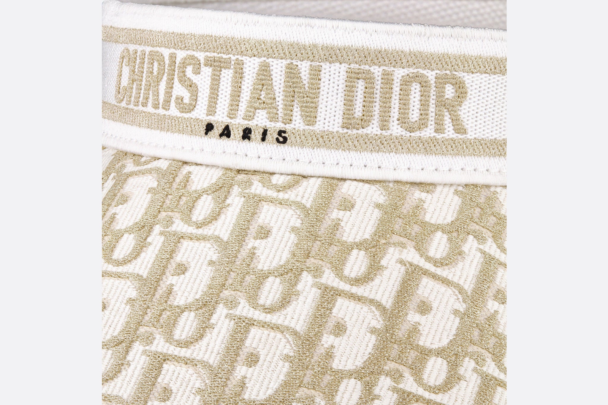 D-Smash Dior Oblique Visor • White and Gold-Tone Embroidery – Dior ...