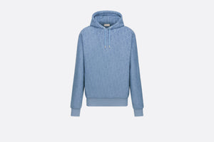 Dior Oblique Relaxed-Fit Hooded Sweatshirt • Blue Terry Cotton Jacquard