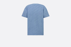 Dior Oblique Relaxed-Fit T-Shirt • Blue Cotton Jacquard