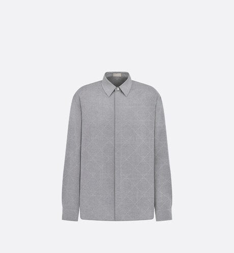 Dior Icons Cannage Shirt • Gray Silk Blend