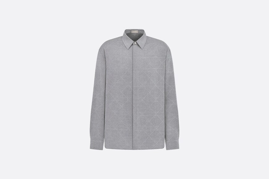Dior Icons Cannage Shirt • Gray Silk Blend