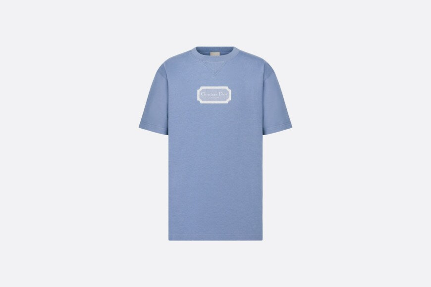 Christian Dior Couture Relaxed-Fit T-Shirt • Blue Organic Cotton Jersey