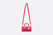Load image into Gallery viewer, Small Lady D-Joy Bag • Passion Pink Patent Cannage Calfskin
