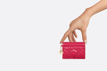 Load image into Gallery viewer, Lady Dior Five-Slot Card Holder • Passion Pink Patent Cannage Calfskin
