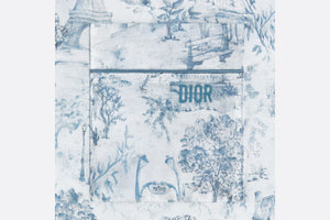 Kid's Shirt • Ivory Satin-Finish Voile with Blue Toile de Jouy Paris Print