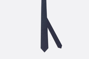Dior Oblique Tie • Blue and Black Silk