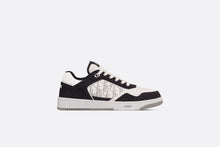 Load image into Gallery viewer, B27 Low-Top Sneaker • White Smooth Calfskin, Black Denim and White Dior Oblique Galaxy Leather
