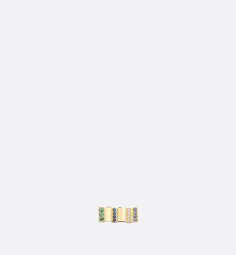 GEM DIOR Earring • Yellow Gold, Diamonds, Sapphires and Tsavorite Garnets