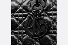 Load image into Gallery viewer, Medium Lady Dior Bag • Black Crinkled Cannage Calfskin
