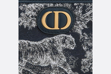 Load image into Gallery viewer, 30 Montaigne Dahlia Wallet • Blue Toile de Jouy Reverse Jacquard
