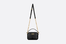 Load image into Gallery viewer, Small Dior Caro Top Handle Camera Bag • Black Macrocannage Calfskin
