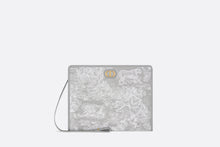 Load image into Gallery viewer, Medium 30 Montaigne Pouch • Gray Toile de Jouy Reverse Jacquard
