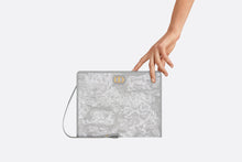 Load image into Gallery viewer, Medium 30 Montaigne Pouch • Gray Toile de Jouy Reverse Jacquard
