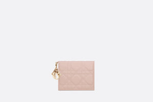 Mini Lady Dior Wallet • Powder Pink Cannage Lambskin