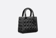 Load image into Gallery viewer, Medium Lady Dior Bag • Black Crinkled Cannage Calfskin
