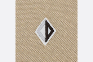CD Diamond Polo Shirt • Beige Cotton and Silk Piqué