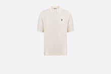 Load image into Gallery viewer, CD Diamond Polo Shirt • White Cotton Piqué and Silk
